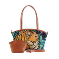 Wide Tote Bag Tiger in the jungle