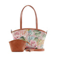 Wide Tote Bag Watercolor gentle peonies