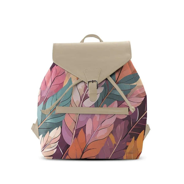 Beige Aurora Backpack Mixed Leaves - CANVAEGYPT