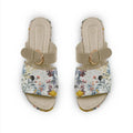 Beige Buckle Slide Slipper Floary