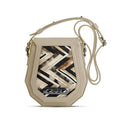 Beige Polygon Crossbags Zig Zag
