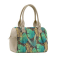 Beige Speedy Bag Green Leafs