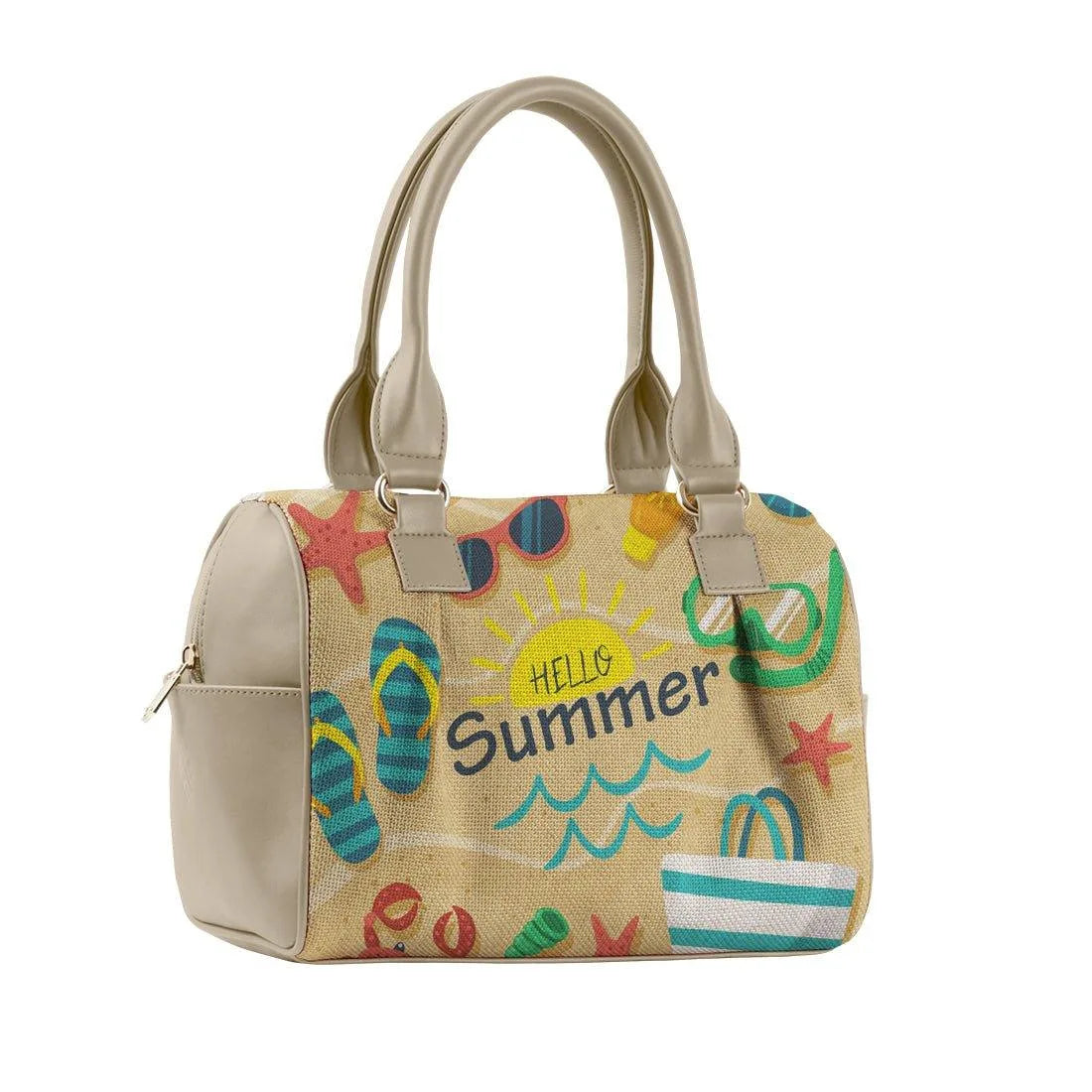 Beige Speedy Bag Hello Summer - CANVAEGYPT