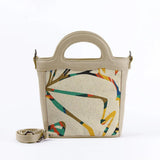 Beige Top Handle Handbag Sand Brushes - CANVAEGYPT