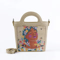 Beige Top Handle Handbag Save the bees