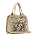 Beige Travel Hobo Bag African Spotted