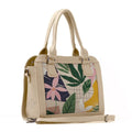 Beige Travel Hobo Bag Leafs