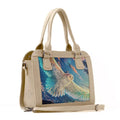 Beige Travel Hobo Bag Owl Journey