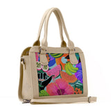 Beige Travel Hobo Bag Summer Pattern - CANVAEGYPT