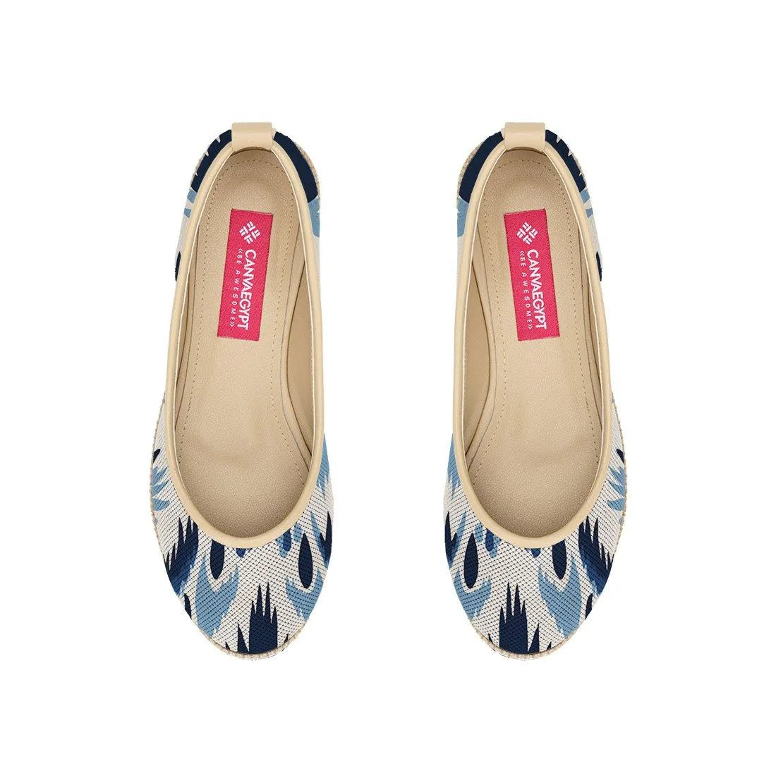Beige Voyage Round Toe Feather - CANVAEGYPT