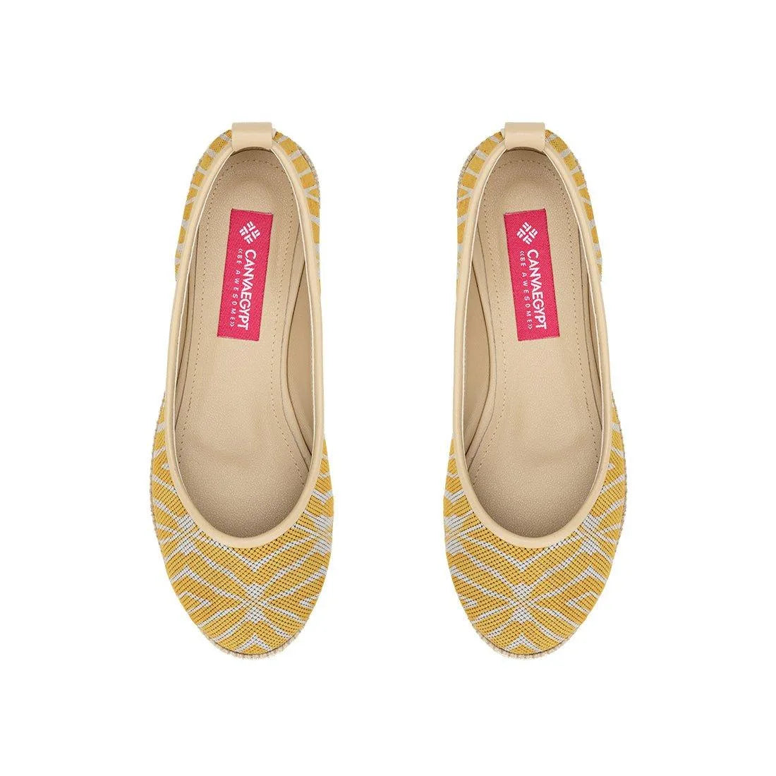 Beige Voyage Round Toe Point - CANVAEGYPT