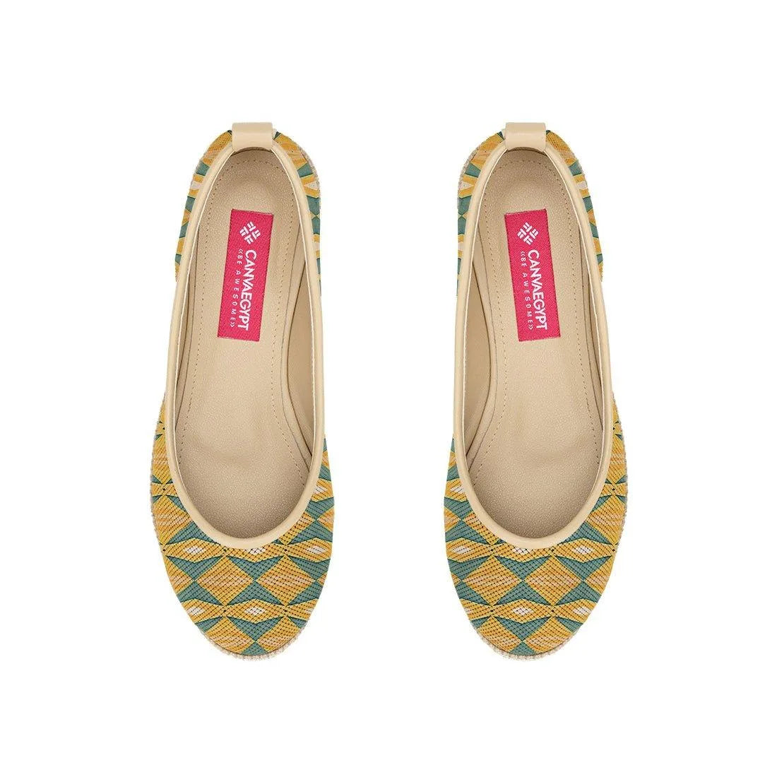 Beige Voyage Round Toe Quadrilateral - CANVAEGYPT