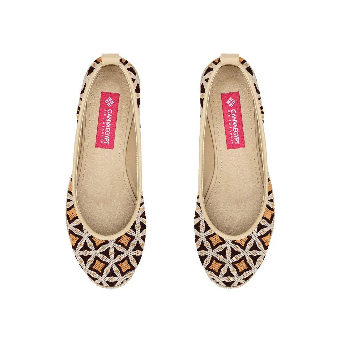 Beige Voyage Round Toe Rectangles - CANVAEGYPT