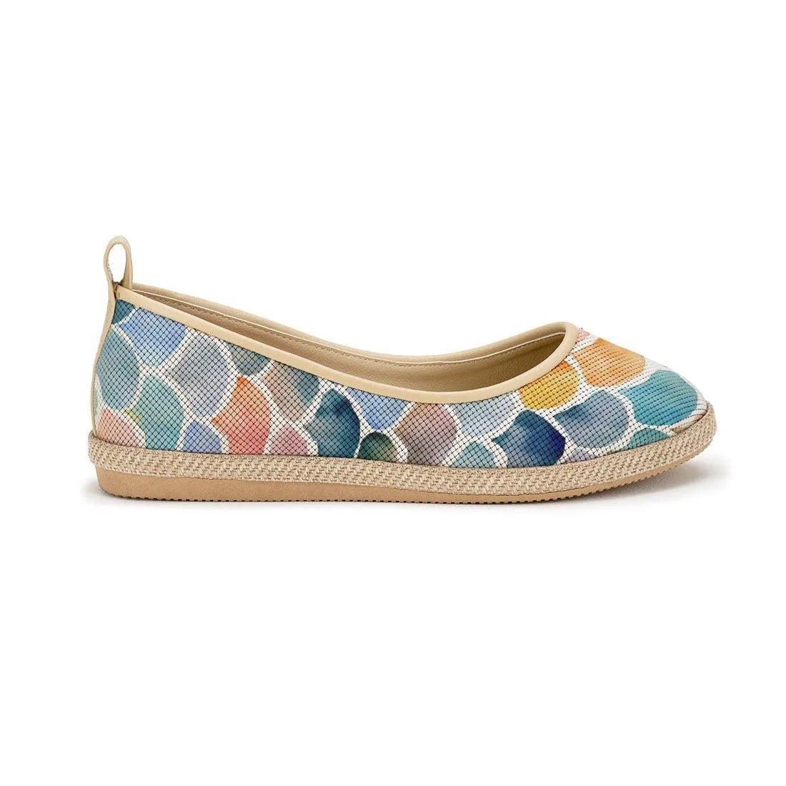 Beige Voyage Round Toe Shining - CANVAEGYPT