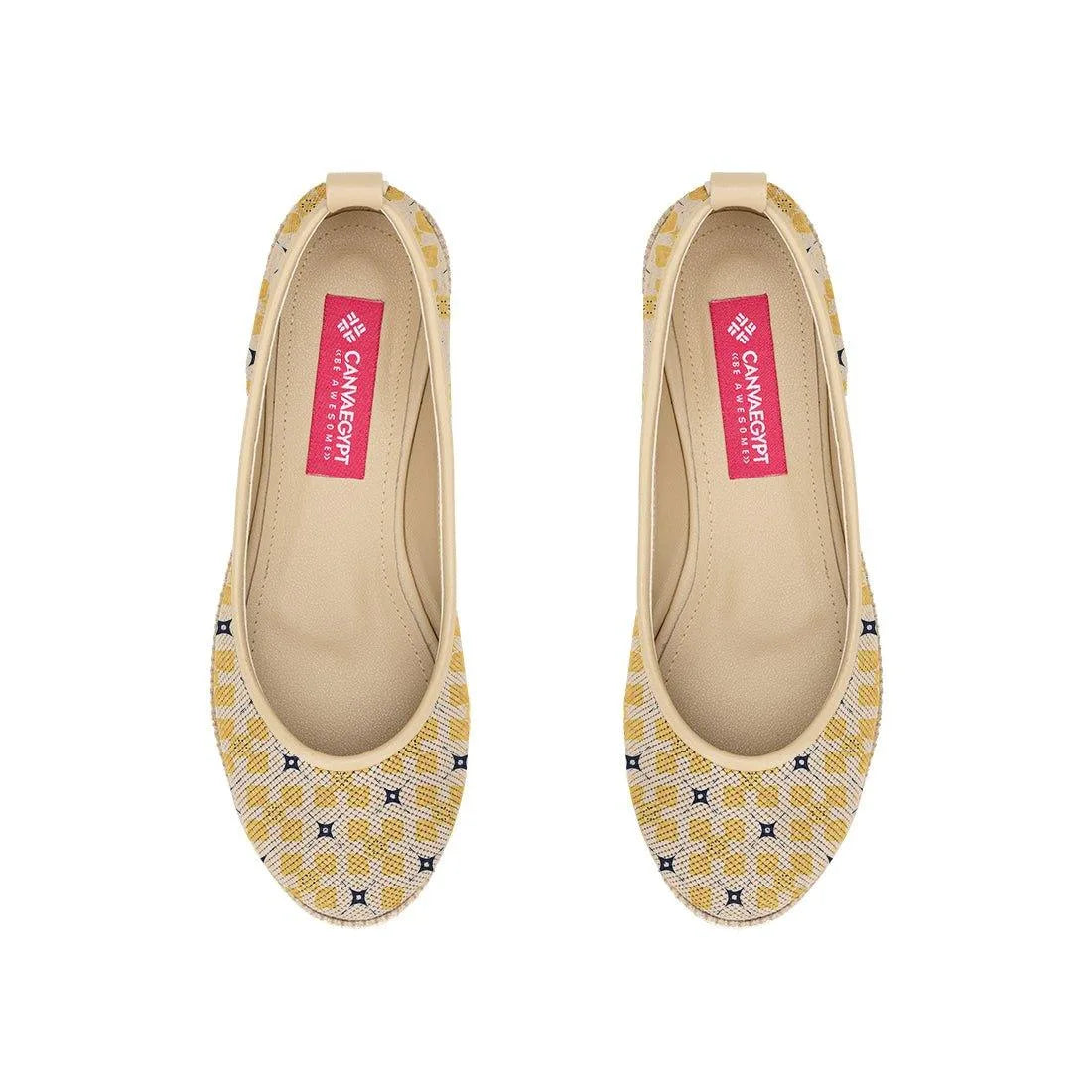 Beige Voyage Round Toe Small Rect - CANVAEGYPT