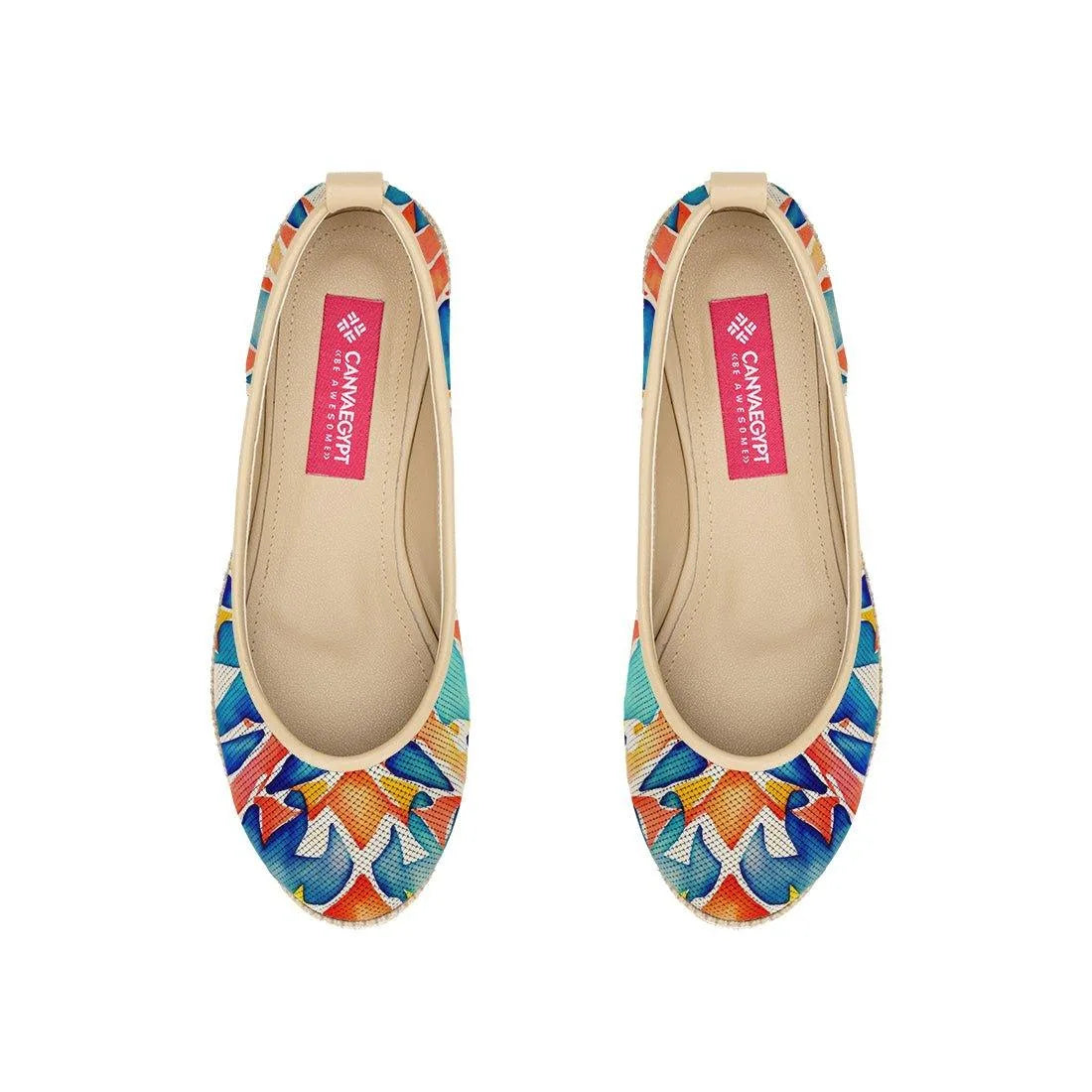 Beige Voyage Round Toe Texture - CANVAEGYPT