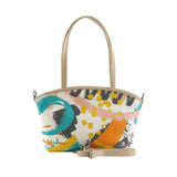 Beige Wide Tote Bag Brushes - CANVAEGYPT