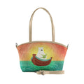 Beige Wide Tote Bag Summer time