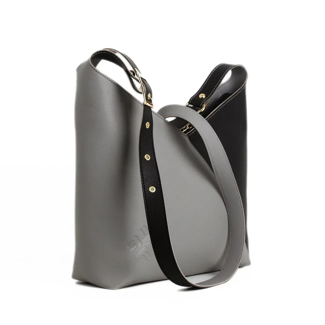 Bicolor Triangles Bags Grey with Black - CANVAEGYPT