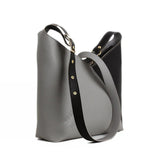 Bicolor Triangles Bags Grey with Black - CANVAEGYPT