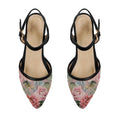 Black Closed Strap Sandal Watercolor gentle