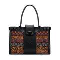Black Double Handle African Pattern