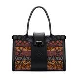 Black Double Handle African Pattern - CANVAEGYPT