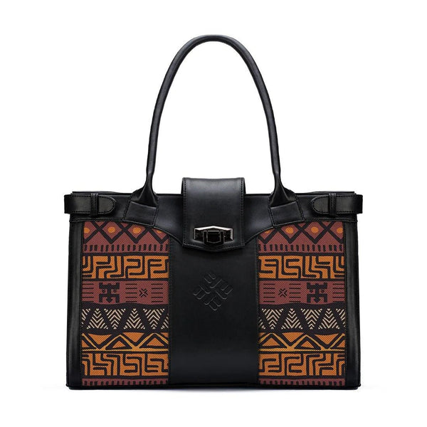 Black Double Handle African Pattern - CANVAEGYPT